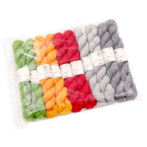 Écheveaux de laine de couleur unie